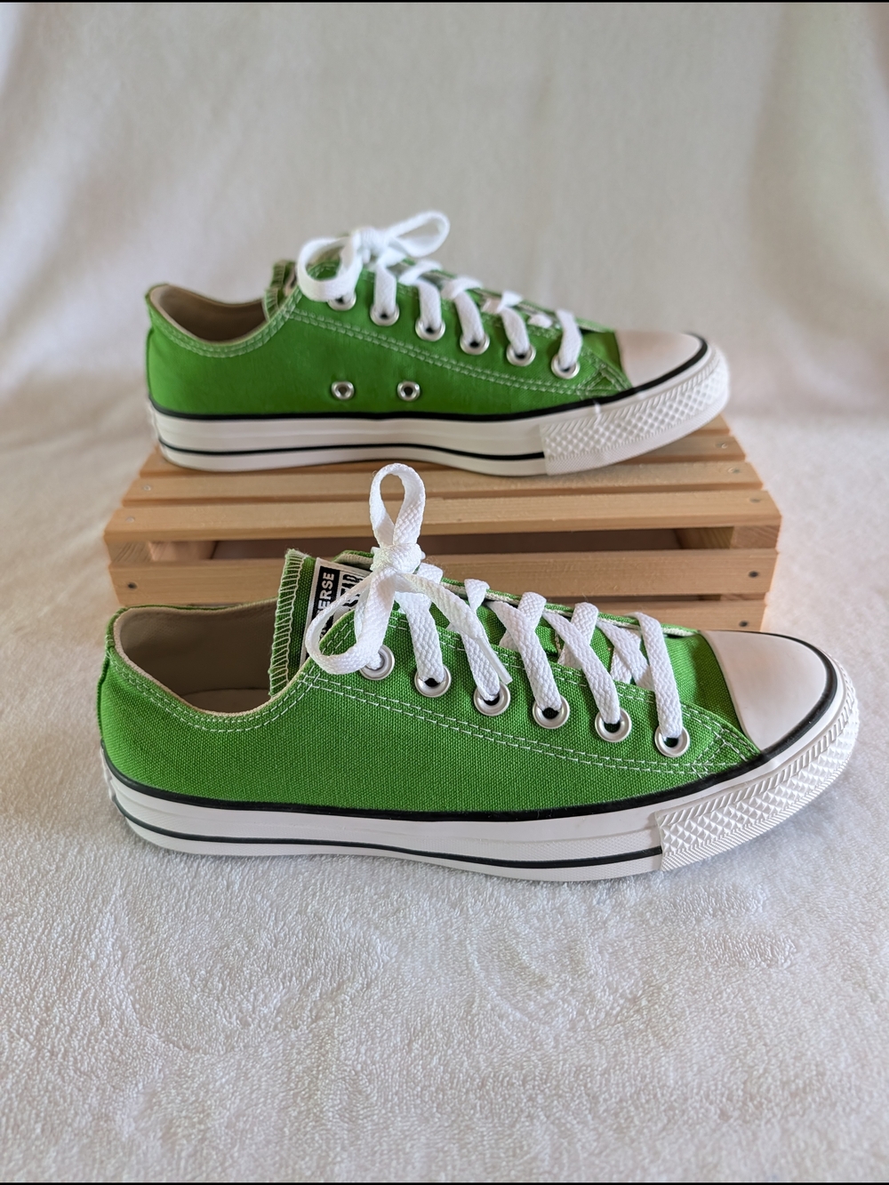 Lime Green Low-Top Converse Sneakers